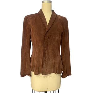 Vintage brown suede Jacket size 6